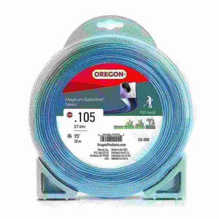 OREGON Magnum Gatorline Square Trimmer Line, .105" by 90', 1/2Lb Donut 22-905